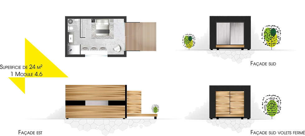 Module d'extension de 24 m2, une suite parentale, mais aussi un garage, un cellier, un dressing, ...