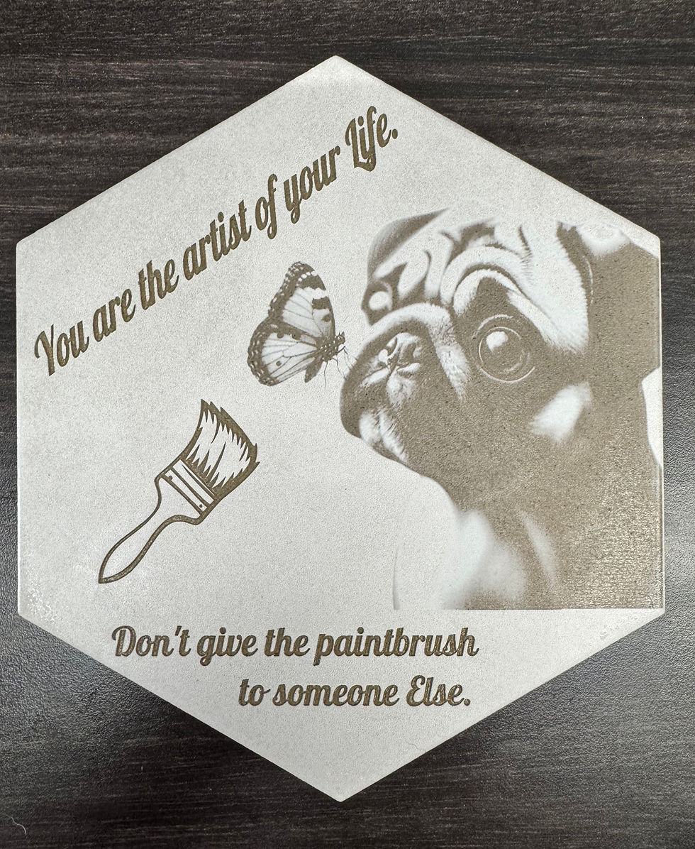 Pug with butterfly Trivets