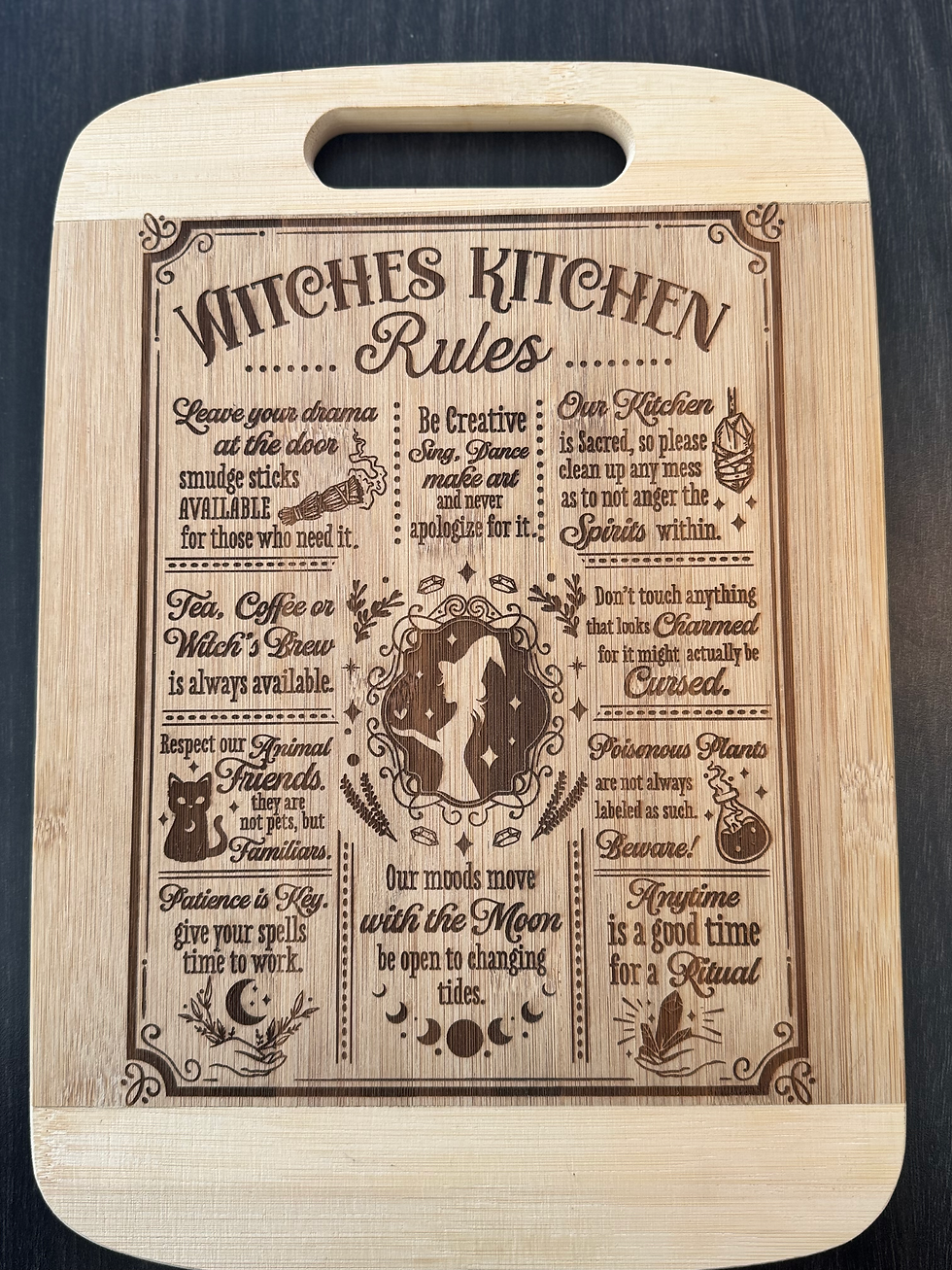 Witch Kitchen Rules Cutting Board