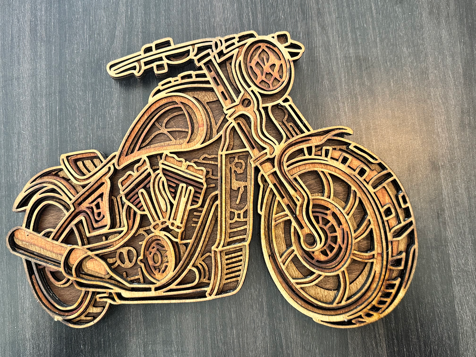 Motorcycle stained 3D