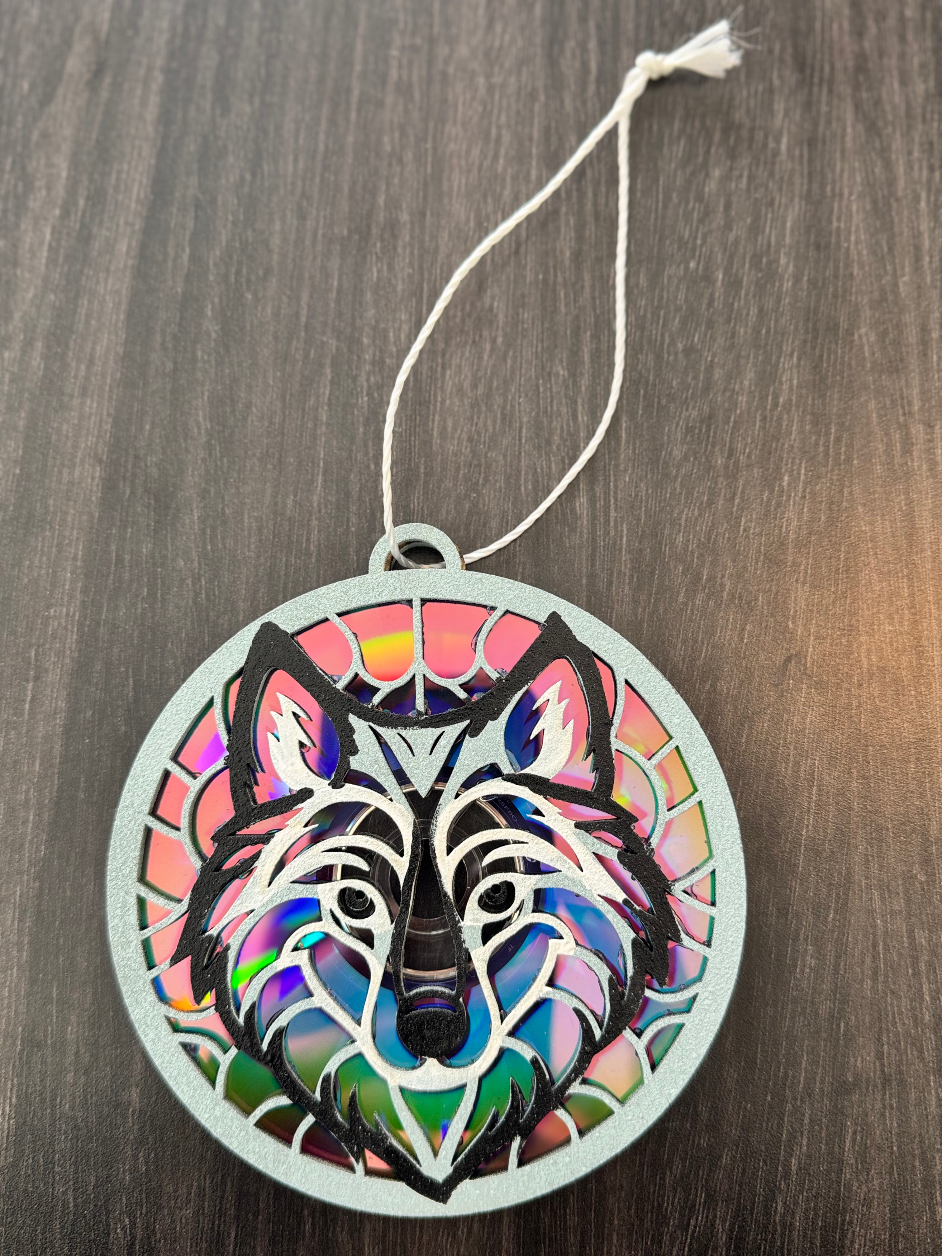 Wolf CD Suncatcher