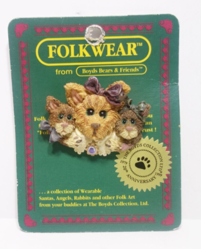 Thumbnail: Boyds Pin Folkwear Purrsilla and Friends 26419