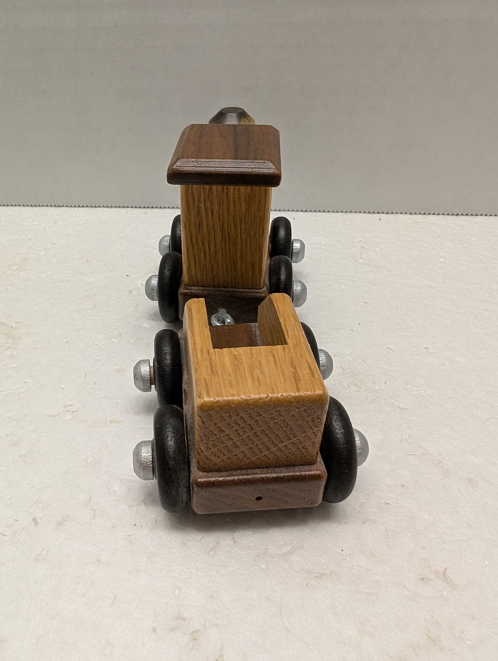 Thumbnail: Casey the Engineer Bear with Wooden Train By Pat Carriker