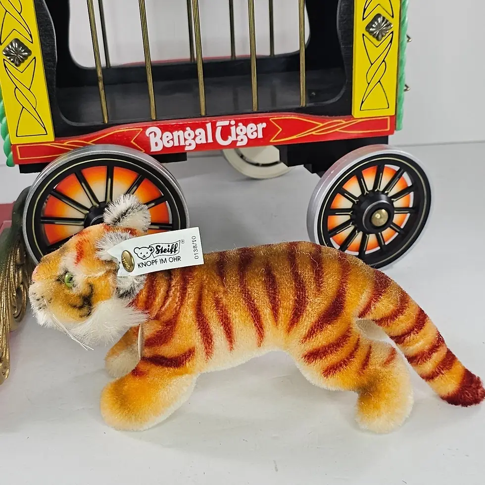 Thumbnail: Steiff Bengal Tiger Circus Wagon 1990