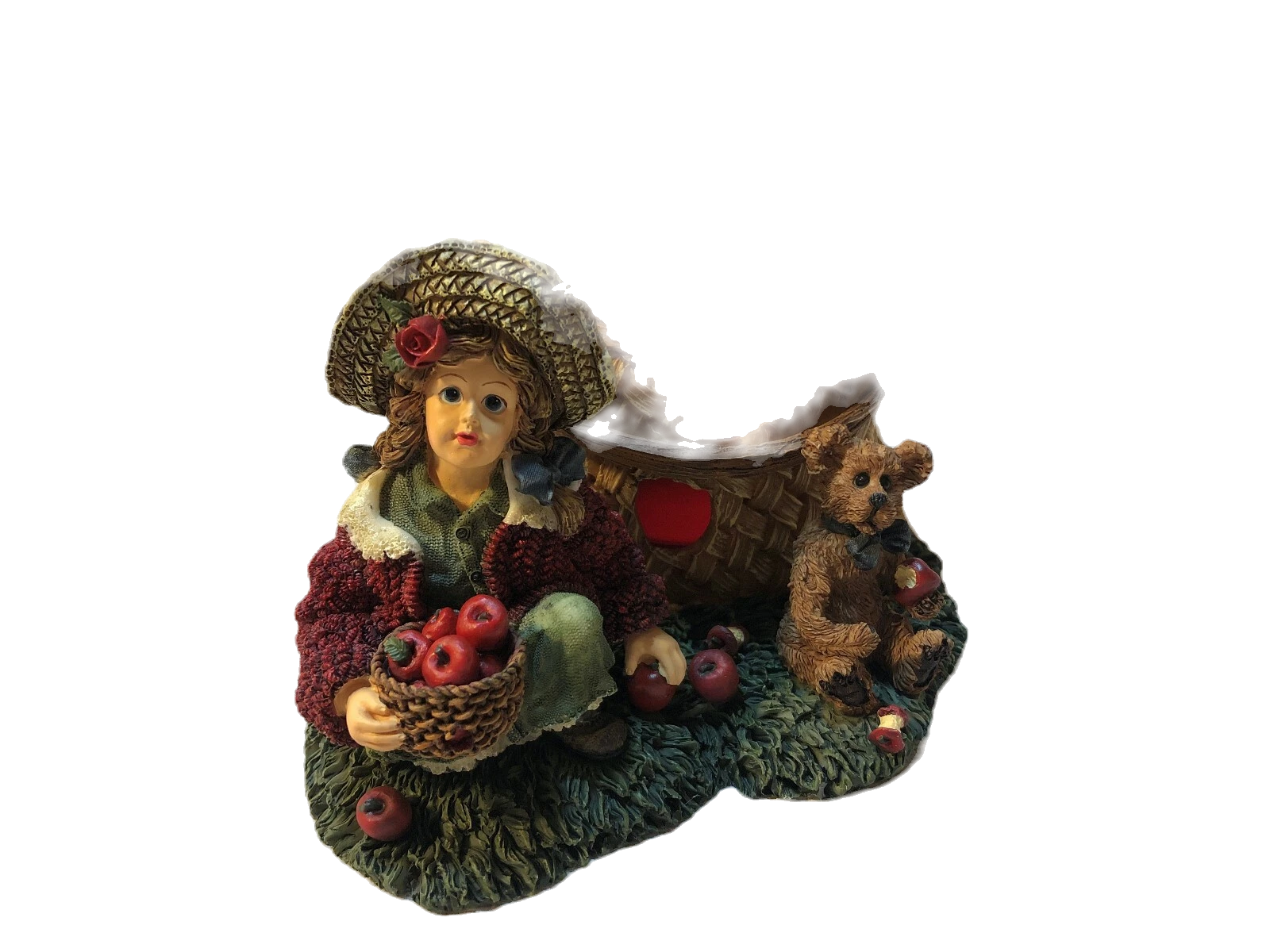 Boyds Votive DS Candice w. Matthew  Gathering Apples 27905 DS