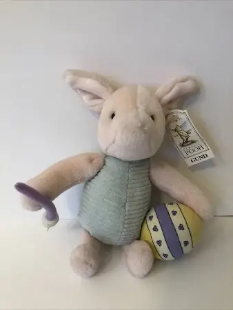 Thumbnail: Gund Easter Plush Piglet with Egg and Paintbrush 7973