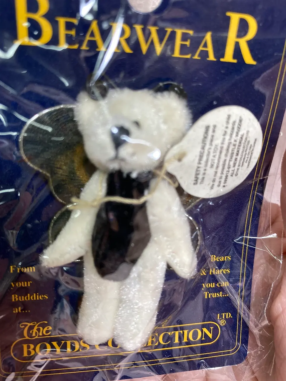 Thumbnail: Boyds Pin Bearwear Thistle F. WUZZIE Butterfly Fabric Pin  599912-07