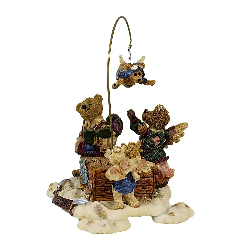 Thumbnail: Boyds Bear Resin The Flying Lesson 227801 This end up