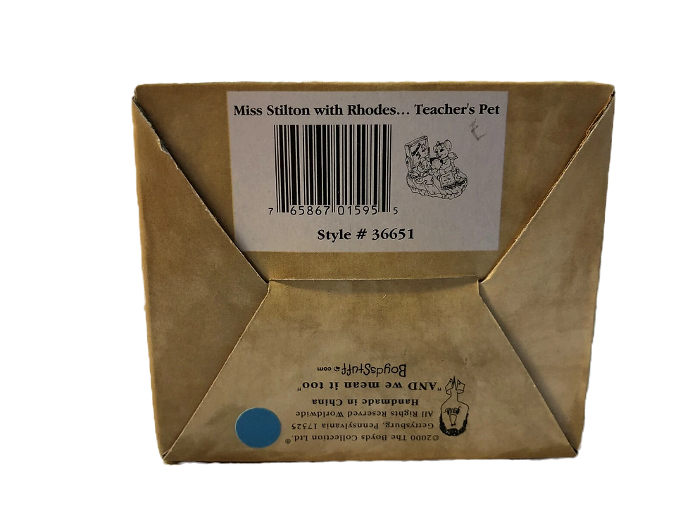 Thumbnail: Boyds Critter & Co. Miss Stilton with Rhodes Teachers Pet 36651