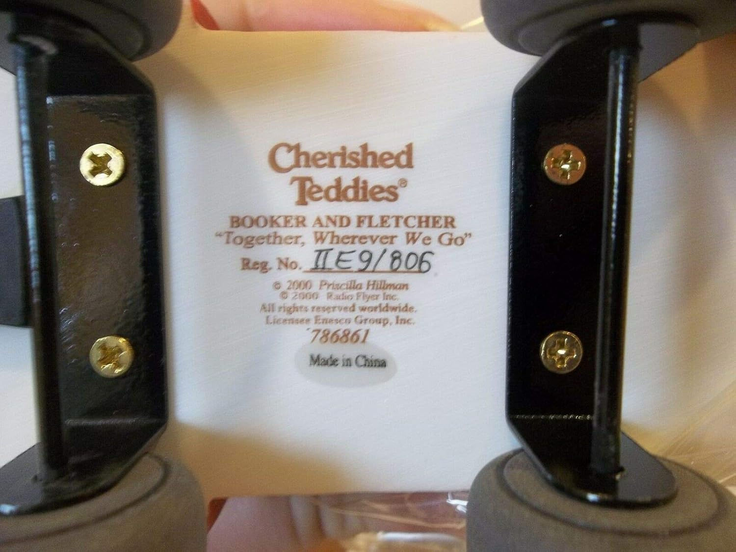 Cherished Teddies Booker And Fletcher Radio Flyer Figurine 786861