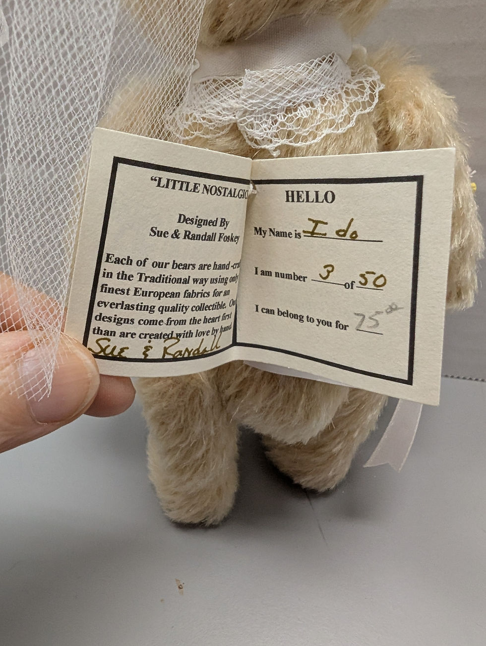 Thumbnail: Artist Nostalgic Bear I Do Set 7 by Sue and Randall Foskey