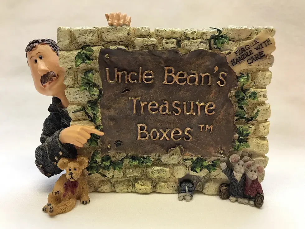 Thumbnail: Boyds Treasure Box Uncle Bean & McNibble Gang  sign (approx: 4 x 2.5 inches)