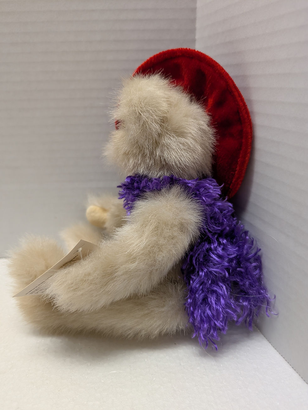 Thumbnail: Ganz Garnette Red Hat Bear with Glasses and Purple Boa H6173 11"
