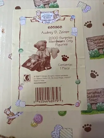 Thumbnail: Cherished Teddies Audrey D. Zeiner I've Got My Designs On You #685968