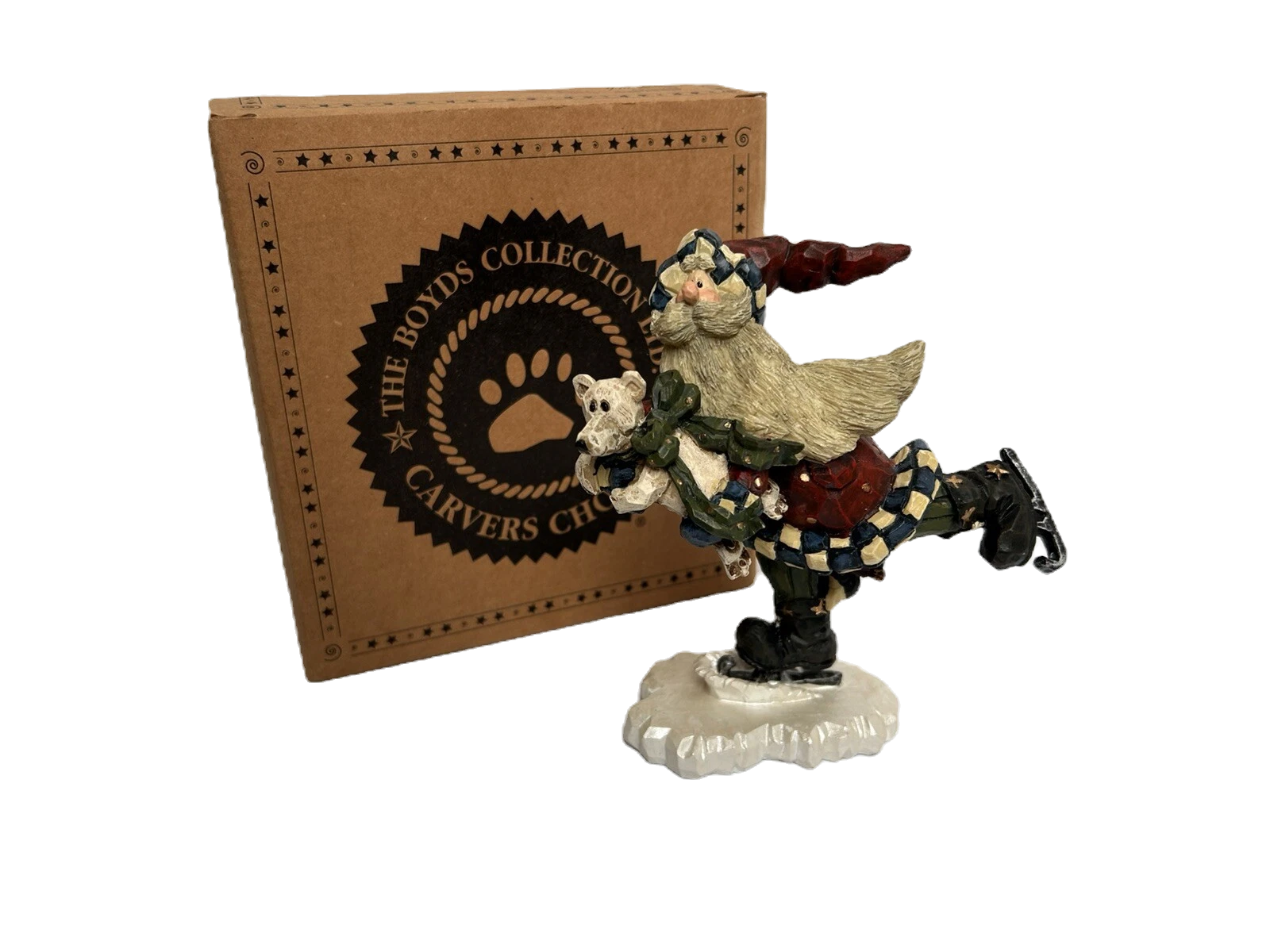 Boyds Carvers Choice Santa Jr...Quick As A Flash #370104