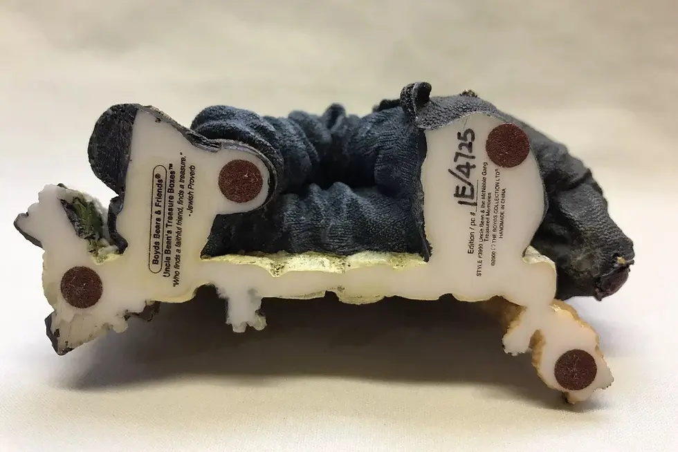 Thumbnail: Boyds Treasure Box Uncle Bean & McNibble Gang  sign (approx: 4 x 2.5 inches)