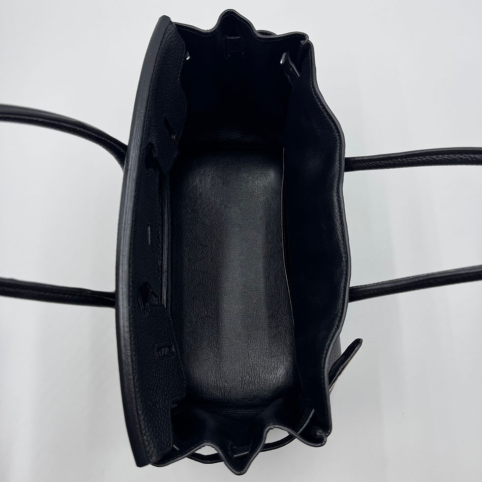 Thumbnail: Pre-owned | Hermès Birkin 30 in Black Togo Leather PHW Stamp Square L (2008)