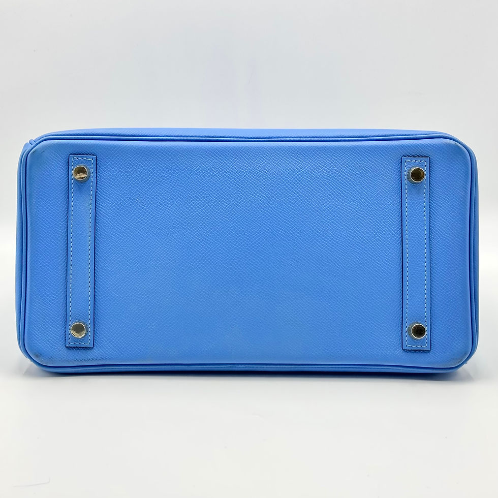 Thumbnail: Pre-owned | Hermès Birkin 30 in Bleu Paradis Togo L GHW Stamp Square R (2014)