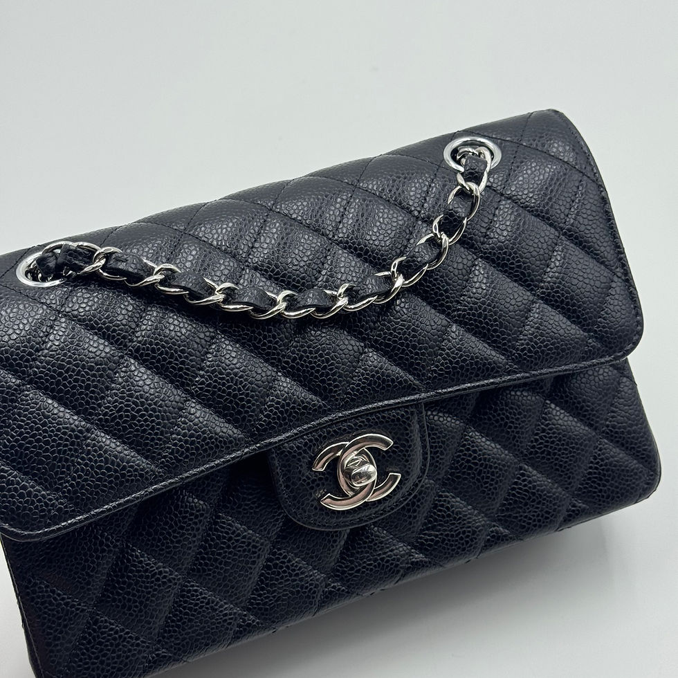 Thumbnail: Brand New | Chanel Double Flap Small in Black Caviar Leather SHW Series 30