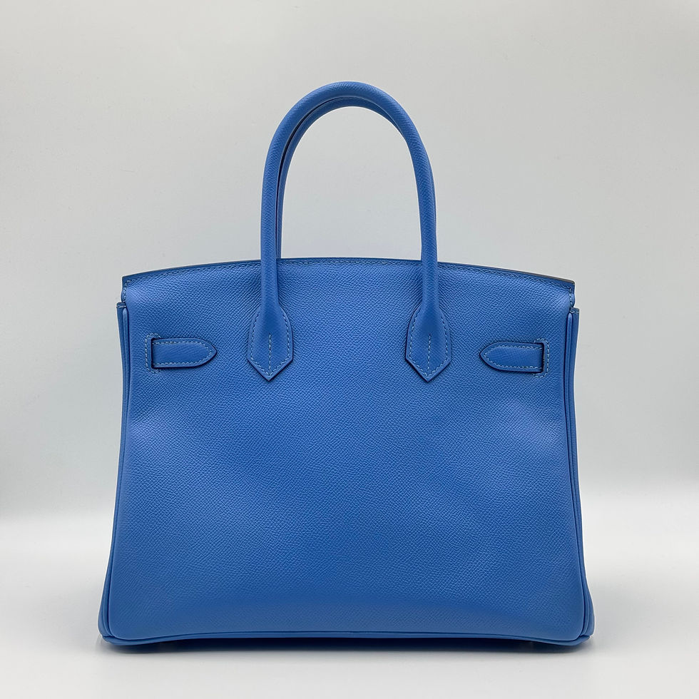 Thumbnail: Pre-owned | Hermès Birkin 30 in Bleu Paradis Togo L GHW Stamp Square R (2014)