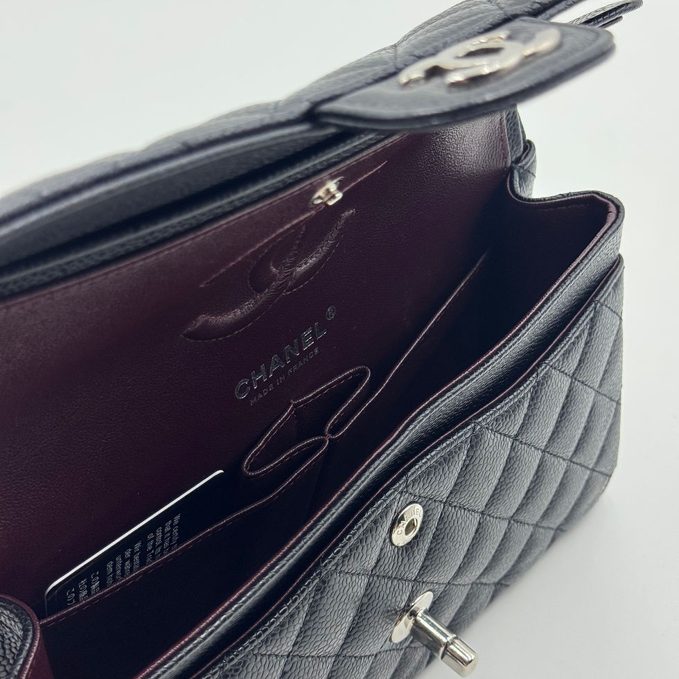 Thumbnail: Brand New | Chanel Double Flap Small in Black Caviar Leather SHW Series 30