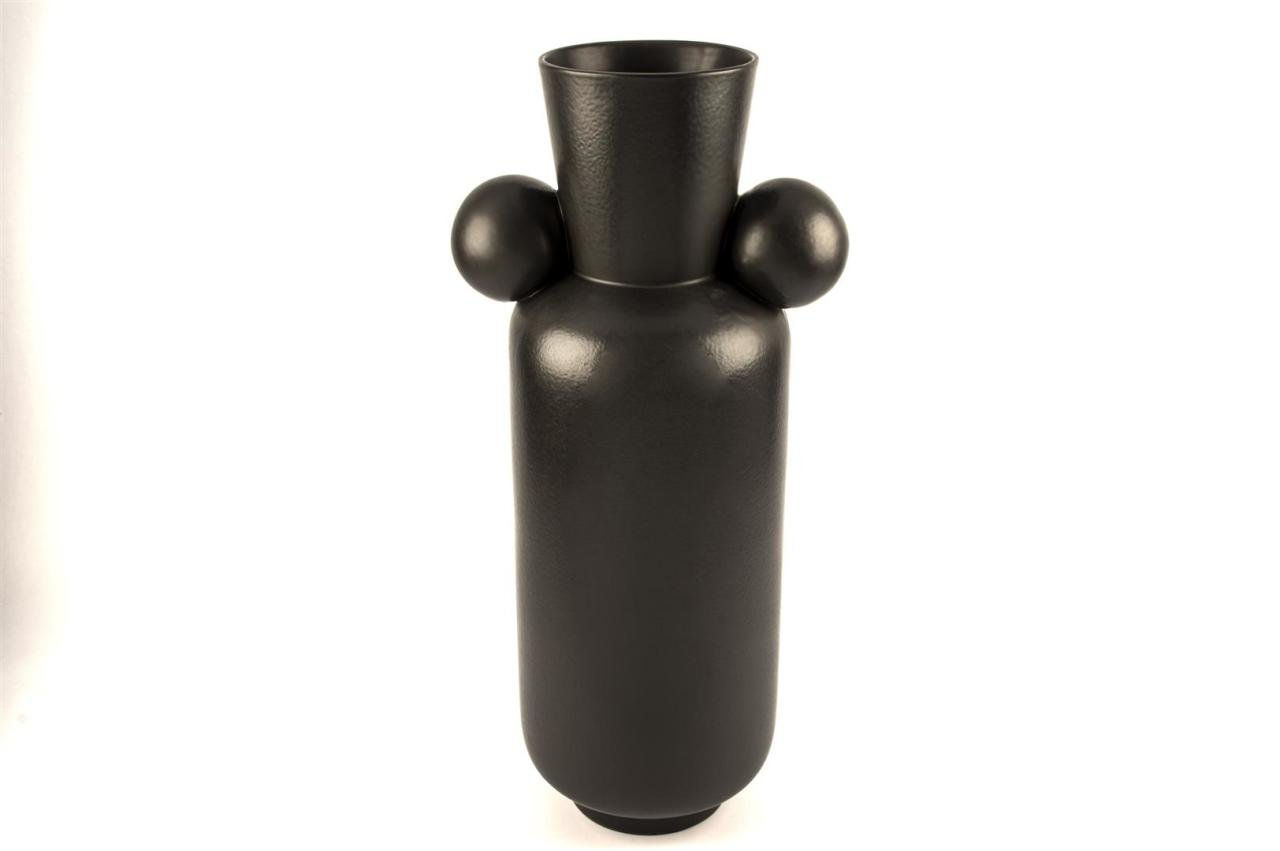 Mat Siyah Porselen Vazo 62cm