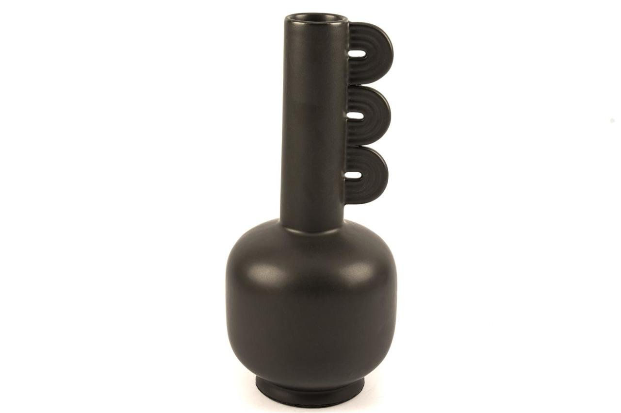 Mat Siyah Porselen Vazo 35cm