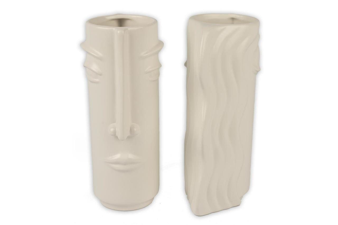 Rita Beyaz 2li Vazo 17x26cm 15x26cm