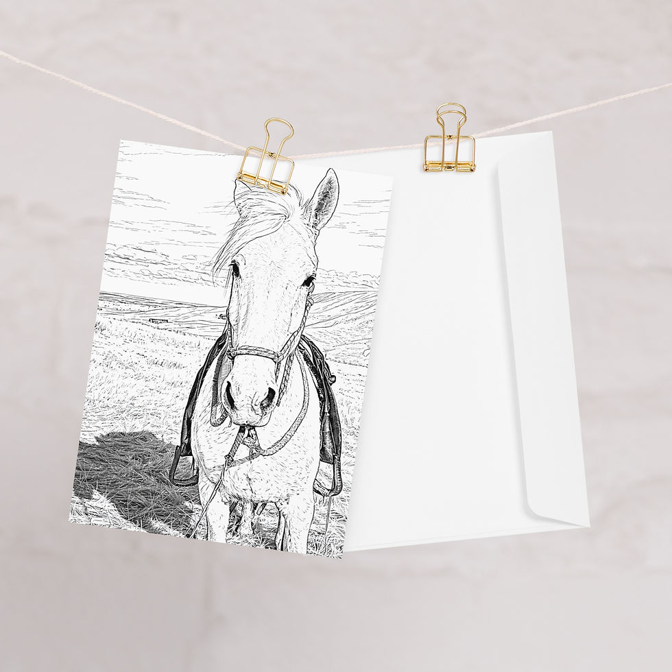 Thumbnail: Blank Inside Ranch Horse Greeting card