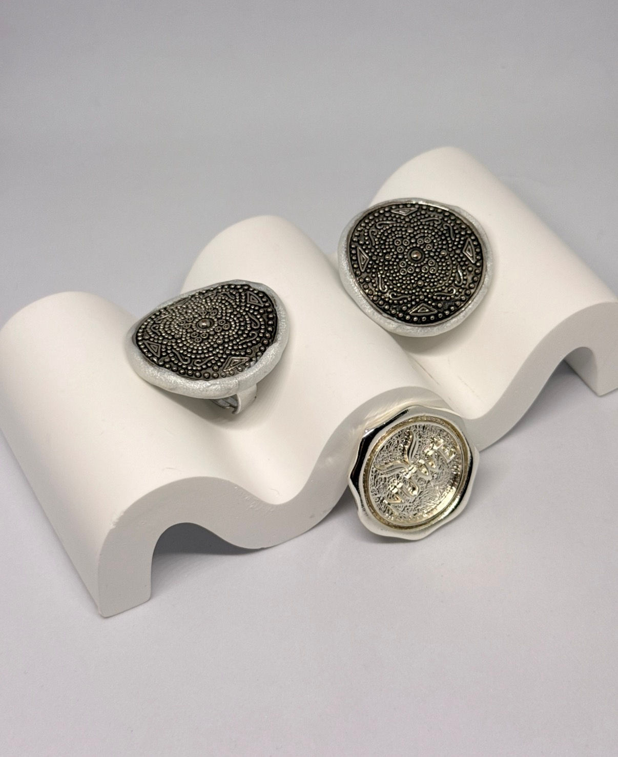 Mandala Yüzük -Silver