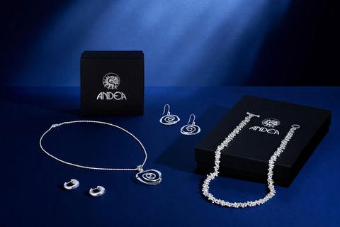 Fine jewellery photography - luxury necklace with macro detail showing craftsmanship and gemstones