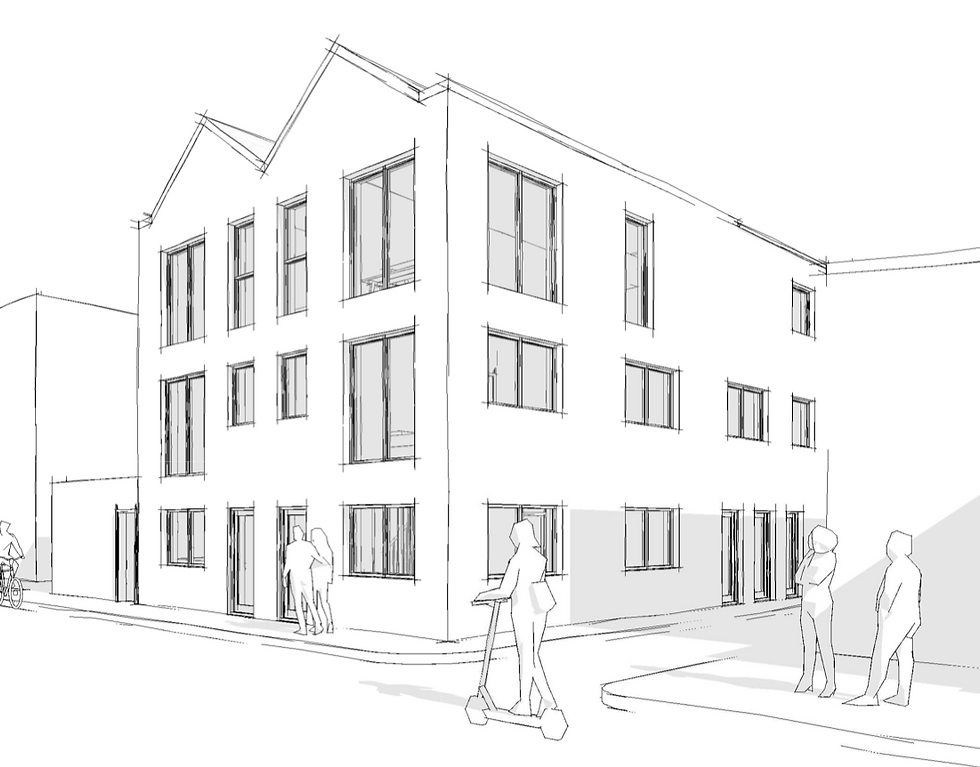 Severe flooding affecting residential street with submerged vehicles