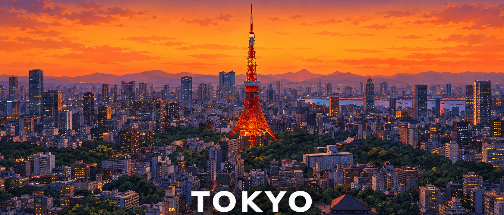 Tokyo Sunset Travel Poster.png
