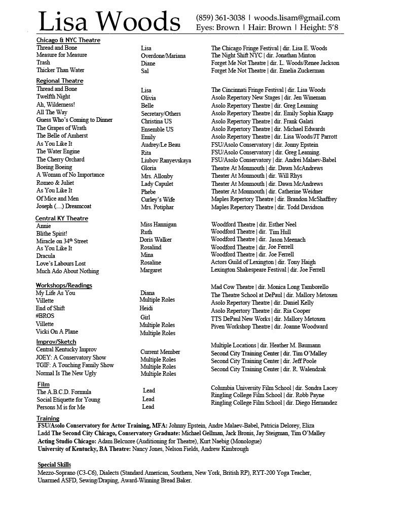 Lisa Woods Resume