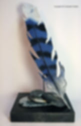 blue jay on rectangle base