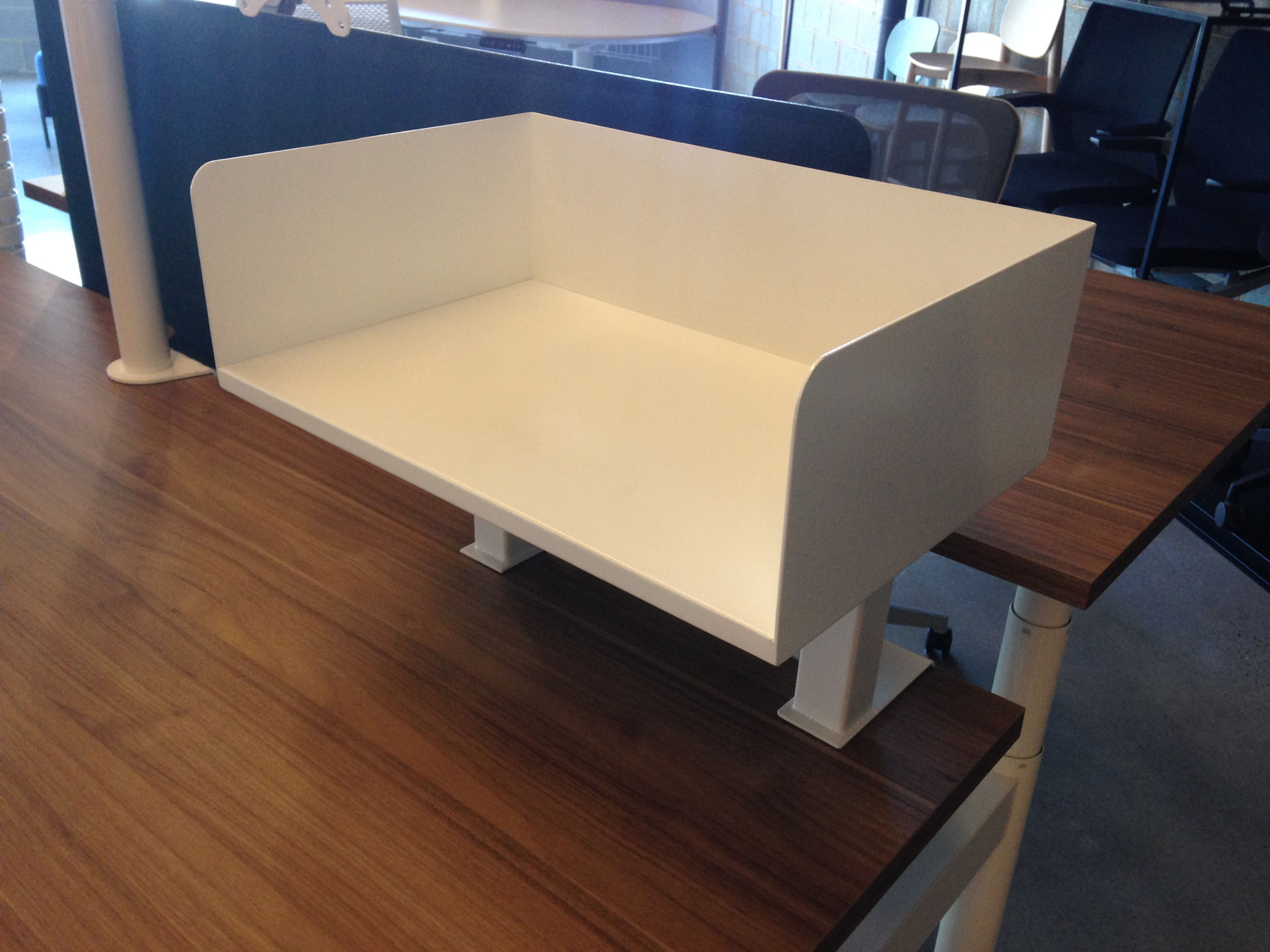 DESK MOUNTED SHELF - SOLID SIDES