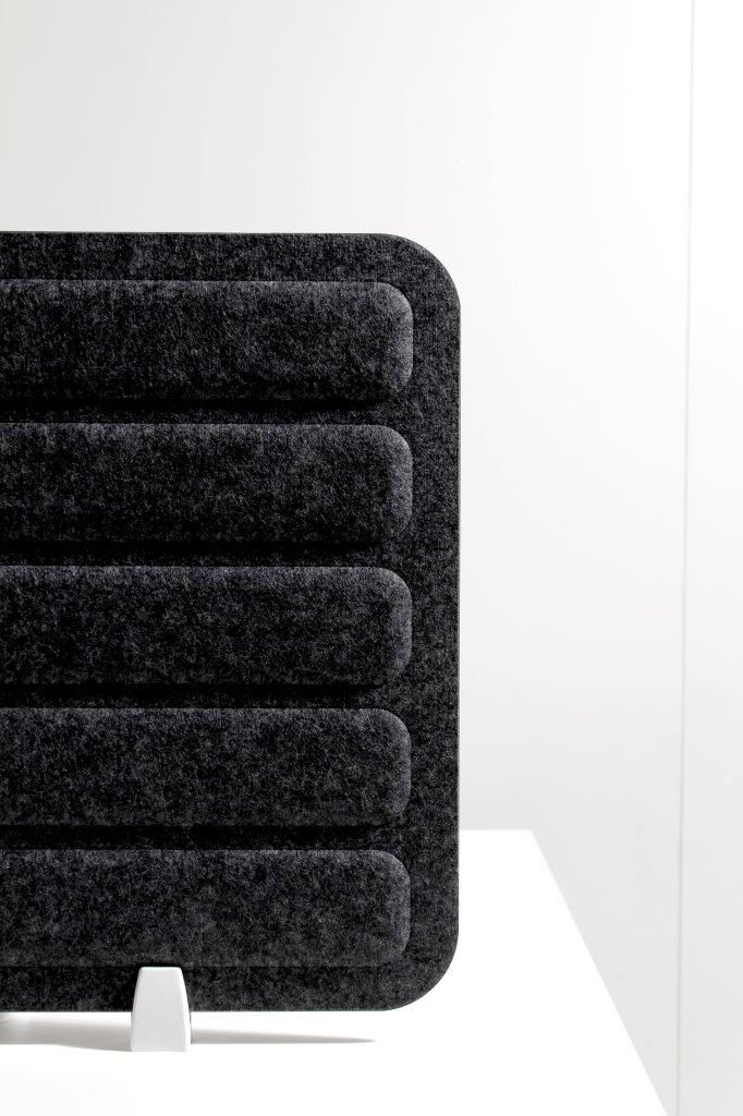 Thumbnail: PET Pressed Screen Panel Partition Divider Workstation Desk Screen Recycled Plastic Embossed Colourful Clamp Acoustic