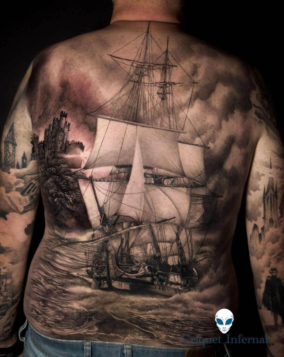 tatouage bateau