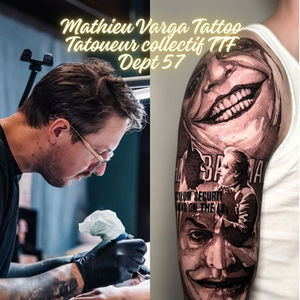Découvrez une réalisation de Mathieu Varga, tatoueur spécialisé dans le réalisme black and grey au salon Les Enfants Terribles à Falck, en Moselle (57). Des tatouages détaillés qui jouent sur les ombres, les contrastes et les nuances de noir et de gris.