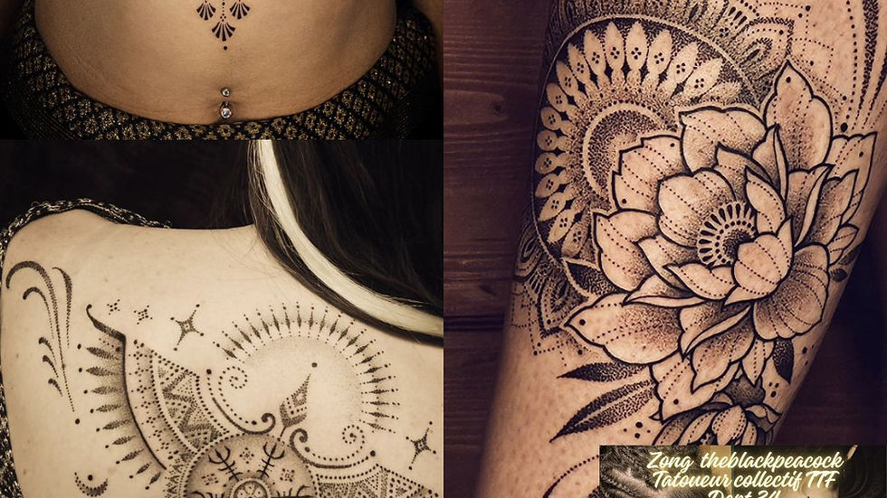 Tatouages ornementaux et floral par un tatoueur Montpellier