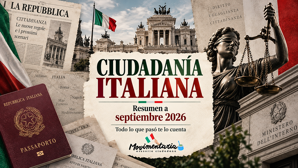 Actualidad sobre ciudadanía italiana 2026
