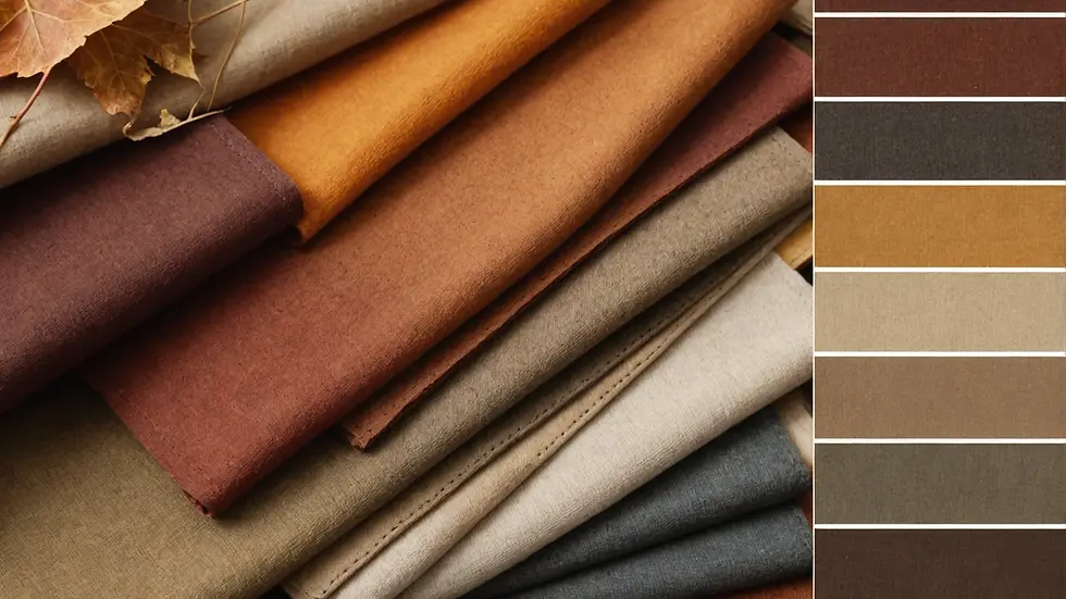 Autumn color swatches