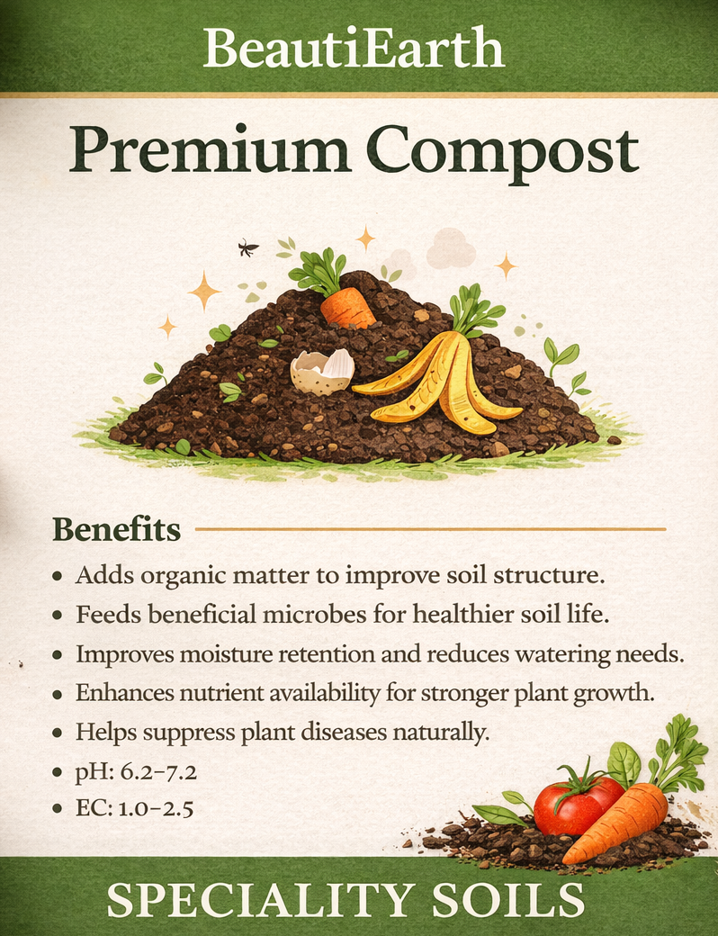Bulk organic compost for gardens at Specialty Soils