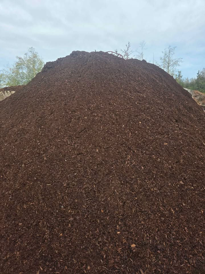 Screened organic compost soil amendment texture in Enumclaw