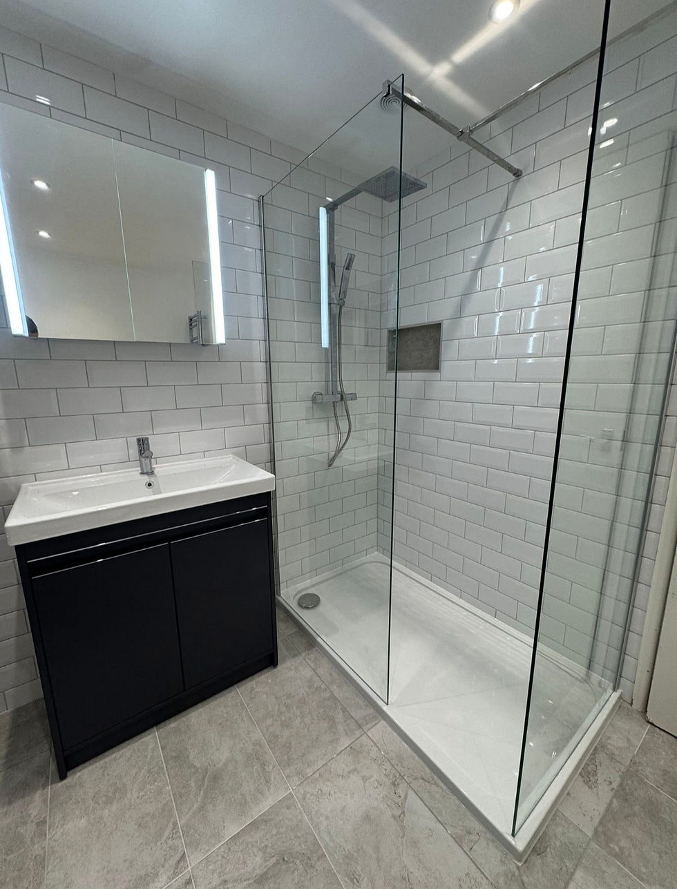 Walk in shower in Burgess Hill bathroom