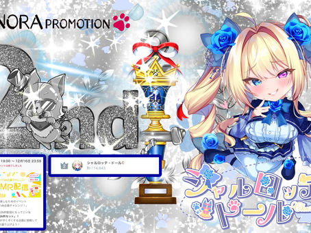 センシティブ人形 @NORA_Charlotte3 がチャレンジ イベント2位に入賞させて頂きましたっ♪