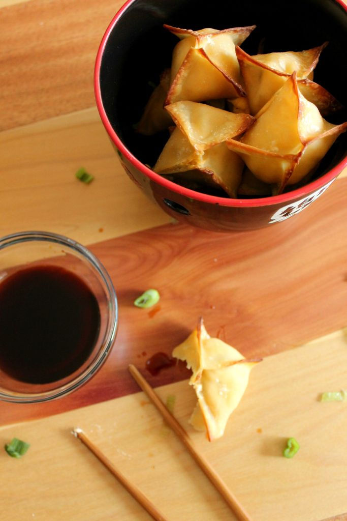 Baked Cream Cheese Wontons. You won't even miss the fried stuff!