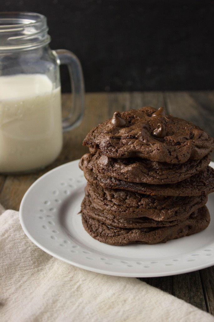 These soft and decadent cookies are #chocolatefordays and are super easy to whip up using a boxed cake mix!