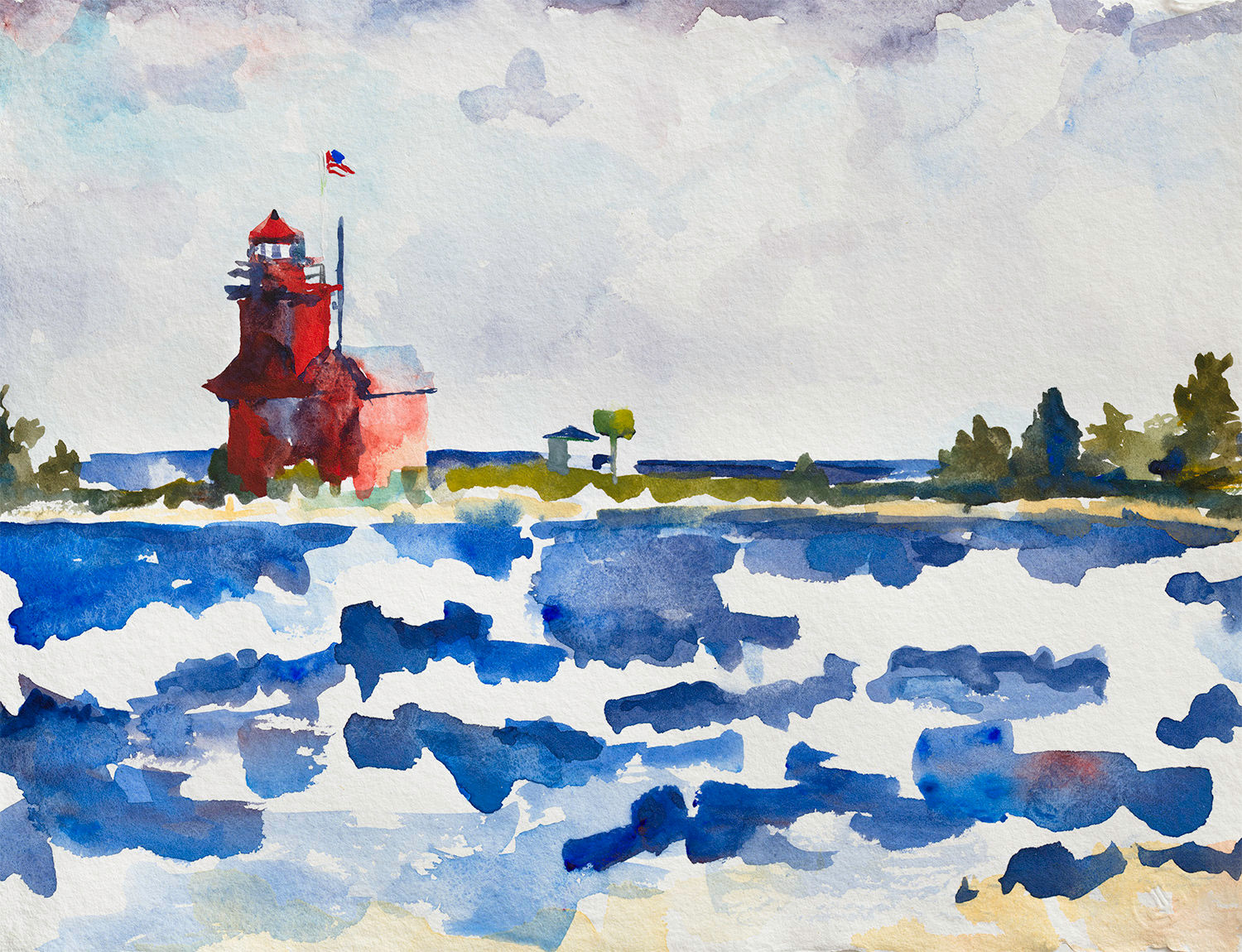 Big Red, 2020, Watercolor (2020)