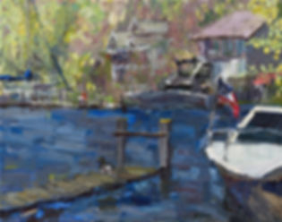 Spring on the Kalamazoo River (2020) Giclée on Canvas - 22" x 28"